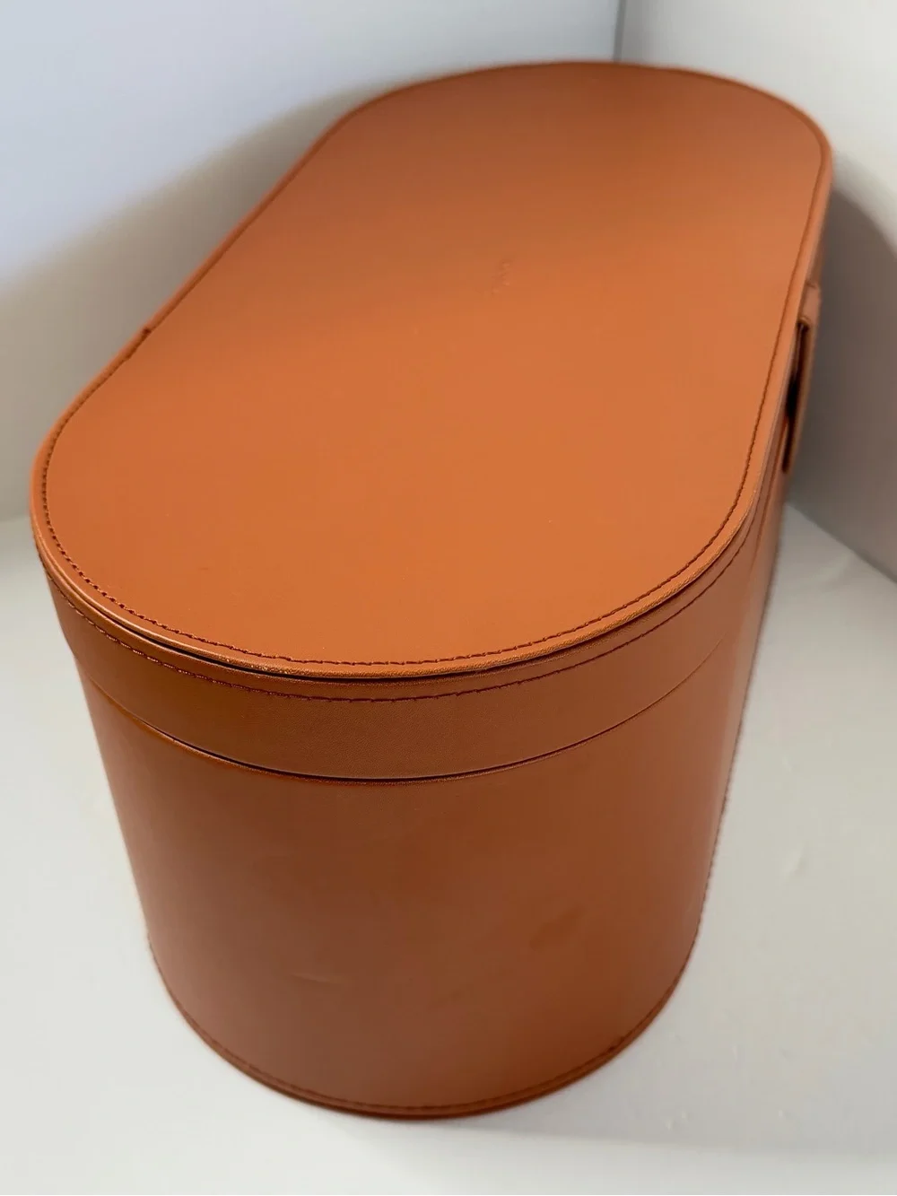 Dyson Storage Case ONLY Hard Box Display Airwrap Leather Brown Orange